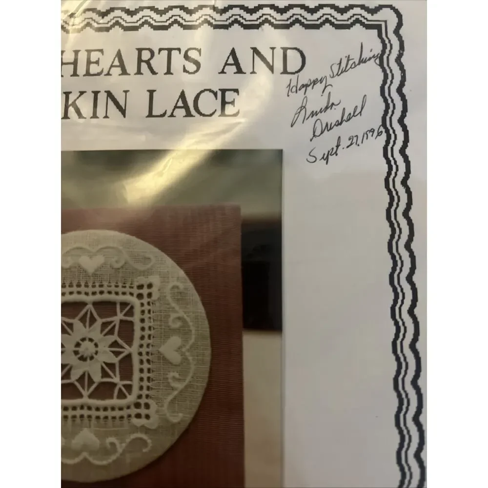VHTF Linda Driskell VICTORIAN Satin Hearts Box & Ruskin Lace & Linen KIT Signed